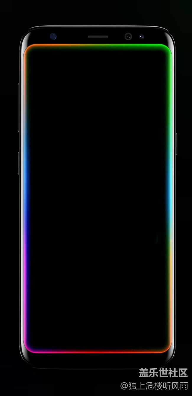s8,s9都适用 炫彩边框,黑色屏幕