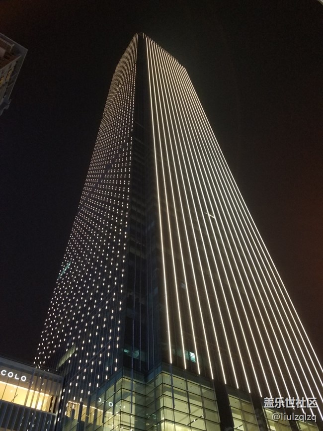 湖南第一高楼长沙九龙仓夜景