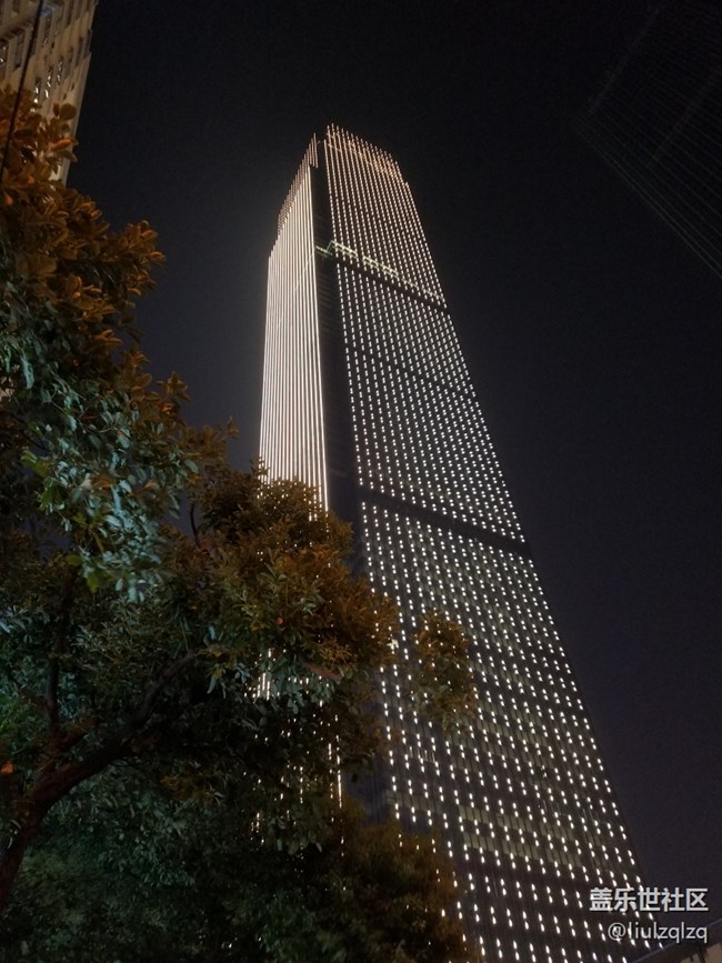 湖南第一高楼长沙九龙仓夜景
