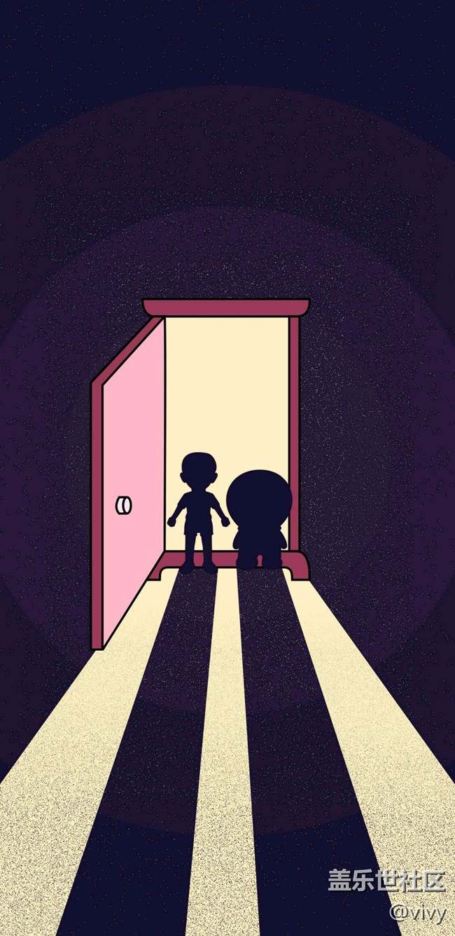 哆啦a梦任意门外是一整片星空,太梦幻了!